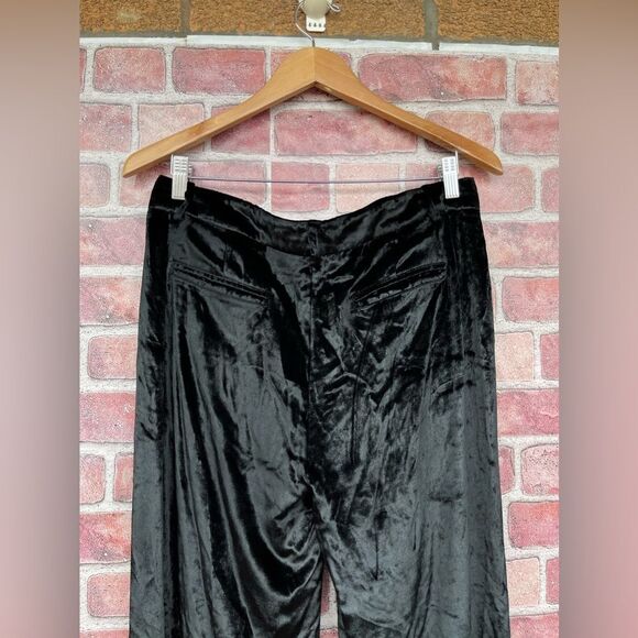 Philosophy Di Alberta Ferretti Black Velvet Trouser Pants Size 8 - Picture 14 of 16